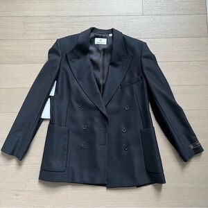 NWT Aritzia Babaton Highland Oversized 100% Wool Blazer Black XXS